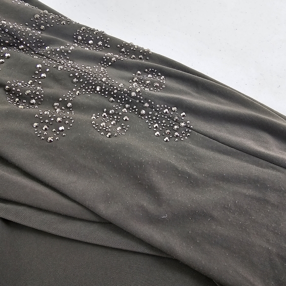 Joseph Ribkoff Women's Avocado Rhinestone Top Size 14 - Picture 7 of 7